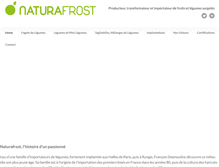 Tablet Screenshot of naturafrost.com